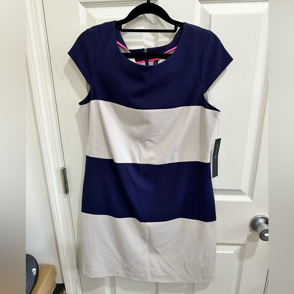Marc New York blue and white Shift Dress Size 10